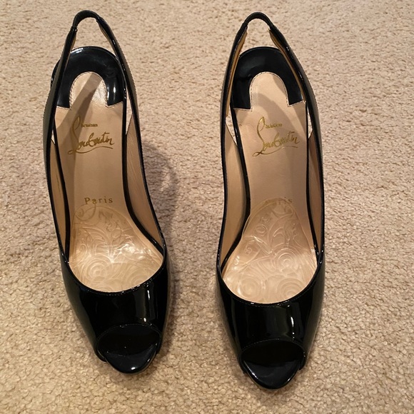Christian Louboutin Patent Leather Slingback Pumps - Picture 2 of 11